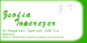 zsofia toperczer business card